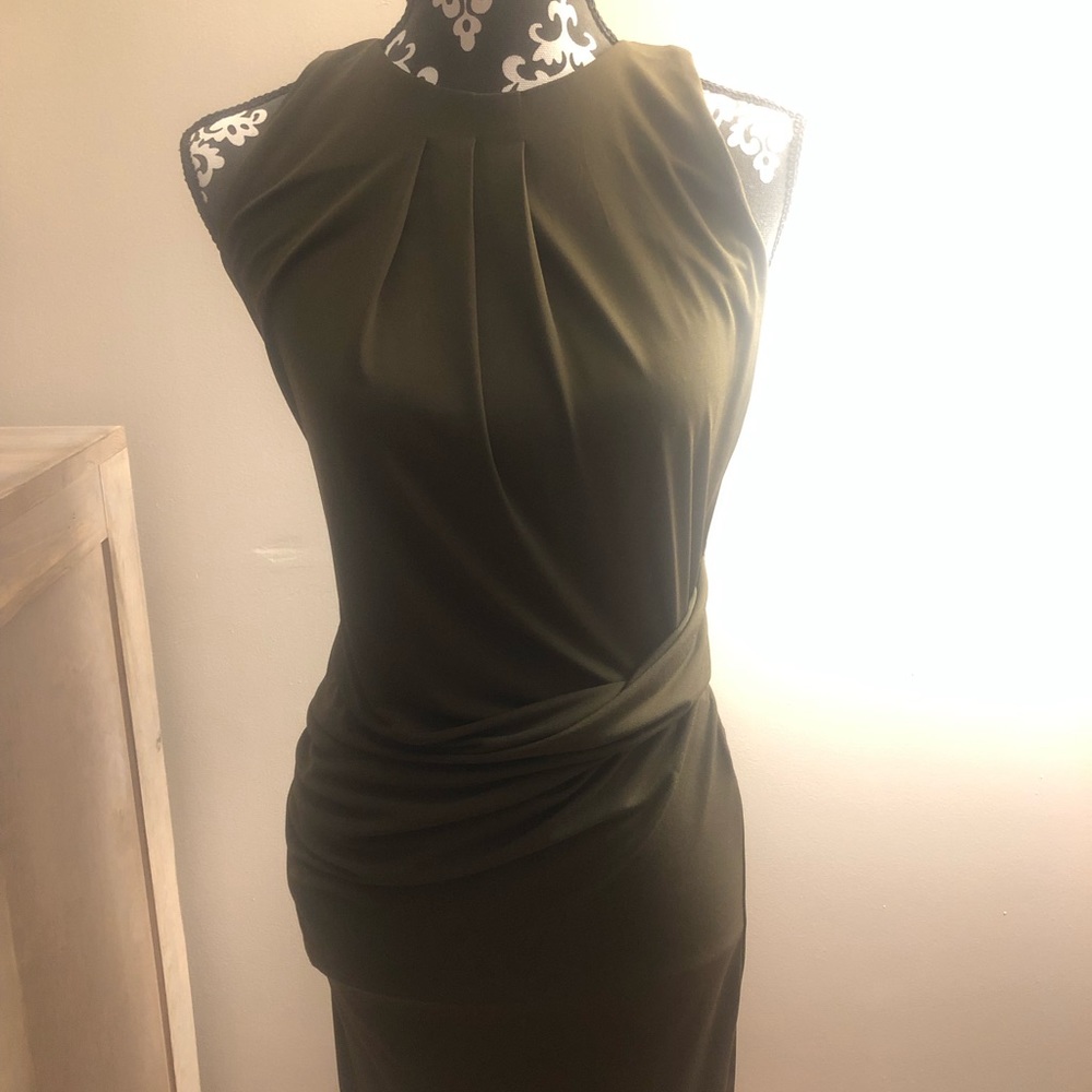 Michael Kors dark olive green dress